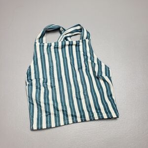 women's unbranded striped, high neck bikini top size XS
